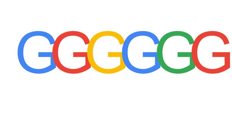 Recreate the Google logo just by drawing text