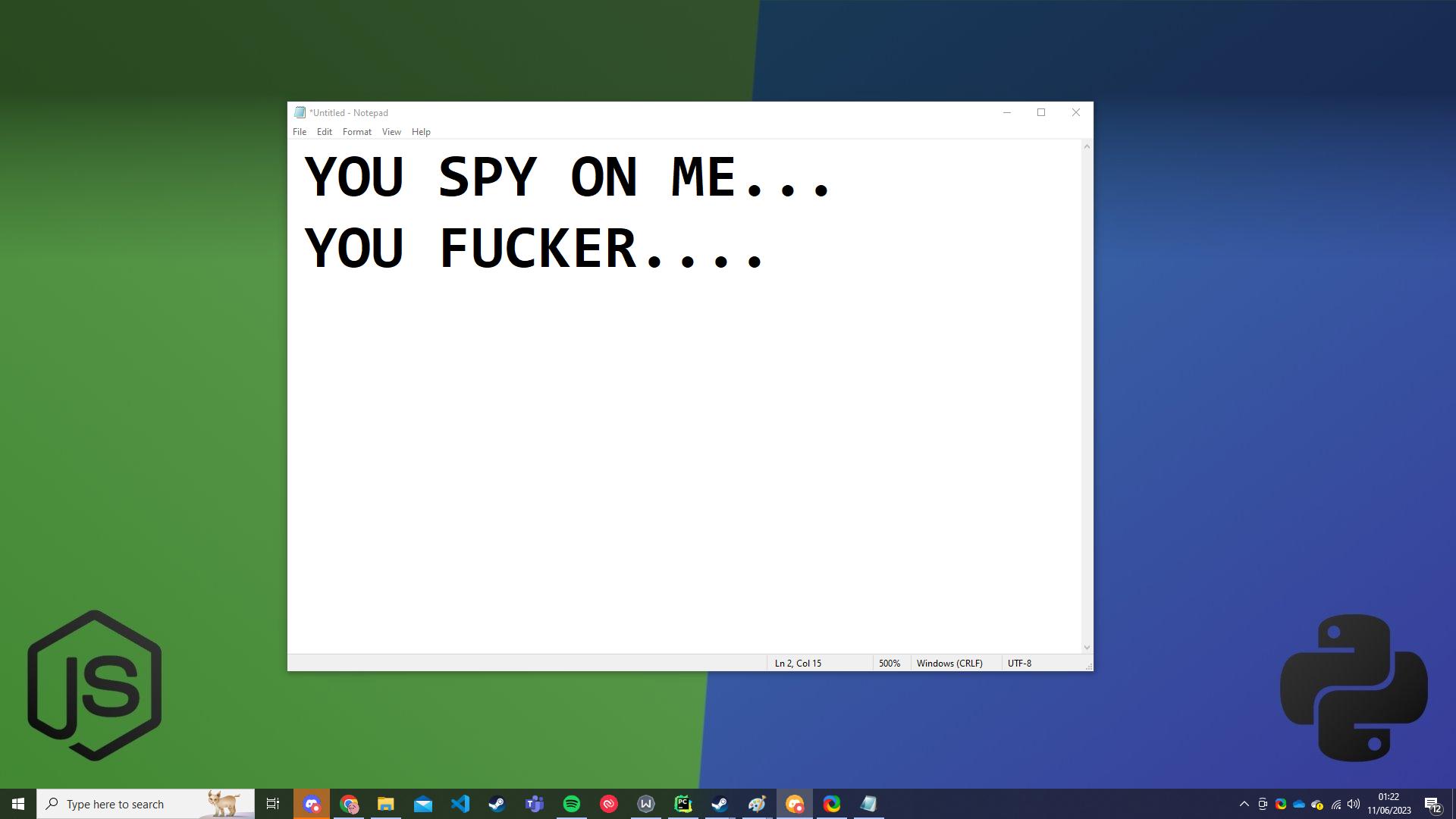 screenshot of your desktop