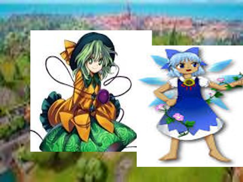 koishi and cirno in tilted towers from Fortnite