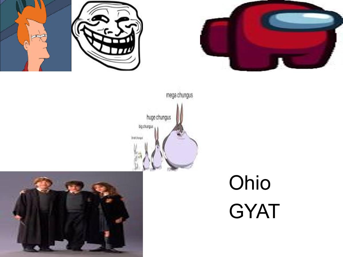 epic sus lol troll amongus chungus ohio rizz gyat