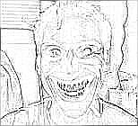 jerma985 sus face with edge detection applied